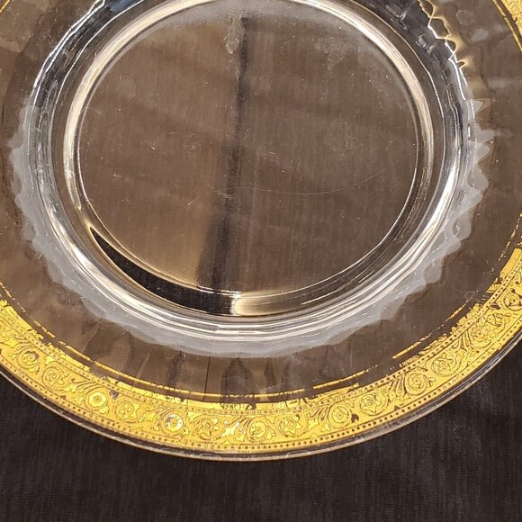 Set Of 2 Tiffin Franciscan Westchester Salad Luncheon Plates Gold Encrusted Vtg - Picture 9 of 13